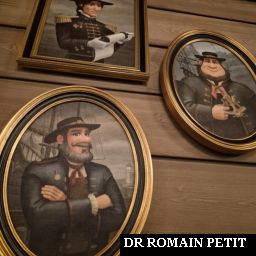 Décorations de la salle du fast food Nordic Crowns Tavern par Romain Petit