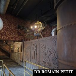 Personnage dans la file d'attente de l'attraction F.L.Y. qui explique les consignes de sécurités par Romain Petit