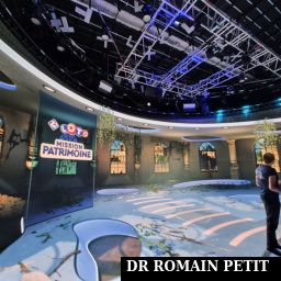 Plateau de tournage avec écrans LED en fond et au sol